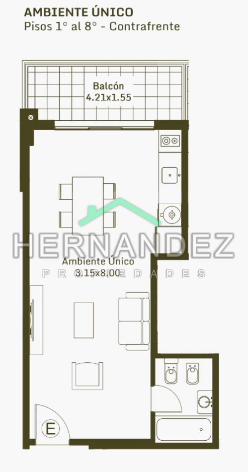 Venta de departamento Monoambiente Moron sur